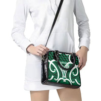 Aotearoa Atua Tangaroa Personalised Shoulder Handbag God Of The Sea Maori Whale Tail Green