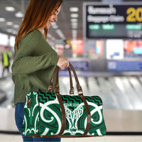 Aotearoa Atua Tangaroa Personalised Travel Bag God Of The Sea Maori Whale Tail Green