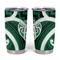 Aotearoa Atua Tangaroa Personalised Tumbler Cup God Of The Sea Maori Whale Tail Green