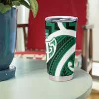 Aotearoa Atua Tangaroa Personalised Tumbler Cup God Of The Sea Maori Whale Tail Green