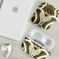 Aotearoa Atua Tangaroa Personalised AirPods Case God Of The Sea Maori Whale Tail Yellow