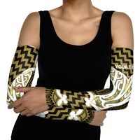 Aotearoa Atua Tangaroa Personalised Arm Sleeves God Of The Sea Maori Whale Tail Yellow