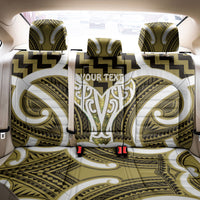 Aotearoa Atua Tangaroa Personalised Back Car Seat Cover God Of The Sea Maori Whale Tail Yellow