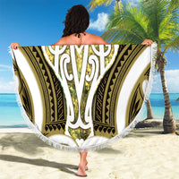 Aotearoa Atua Tangaroa Personalised Beach Blanket God Of The Sea Maori Whale Tail Yellow