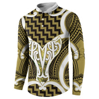Aotearoa Atua Tangaroa Personalised Button Sweatshirt God Of The Sea Maori Whale Tail Yellow