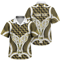 Aotearoa Atua Tangaroa Personalised Family Matching Puletasi and Hawaiian Shirt God Of The Sea Maori Whale Tail Yellow