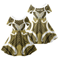 Aotearoa Atua Tangaroa Personalised Family Matching Tank Maxi Dress and Hawaiian Shirt God Of The Sea Maori Whale Tail Yellow