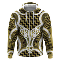 Aotearoa Atua Tangaroa Personalised Hoodie God Of The Sea Maori Whale Tail Yellow
