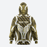 Aotearoa Atua Tangaroa Personalised Hoodie God Of The Sea Maori Whale Tail Yellow
