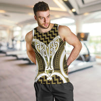 Aotearoa Atua Tangaroa Personalised Men Tank Top God Of The Sea Maori Whale Tail Yellow