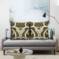 Aotearoa Atua Tangaroa Personalised Pillow Cover God Of The Sea Maori Whale Tail Yellow