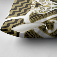 Aotearoa Atua Tangaroa Personalised Pillow Cover God Of The Sea Maori Whale Tail Yellow