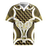 Aotearoa Atua Tangaroa Personalised Rugby Jersey God Of The Sea Maori Whale Tail Yellow