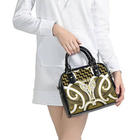 Aotearoa Atua Tangaroa Personalised Shoulder Handbag God Of The Sea Maori Whale Tail Yellow