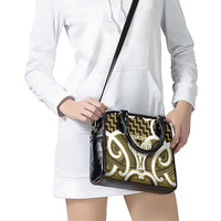Aotearoa Atua Tangaroa Personalised Shoulder Handbag God Of The Sea Maori Whale Tail Yellow