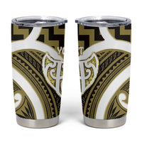 Aotearoa Atua Tangaroa Personalised Tumbler Cup God Of The Sea Maori Whale Tail Yellow