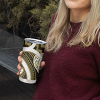Aotearoa Atua Tangaroa Personalised Tumbler Cup God Of The Sea Maori Whale Tail Yellow