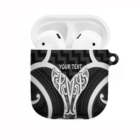 Aotearoa Atua Tangaroa Personalised AirPods Case God Of The Sea Maori Whale Tail Black