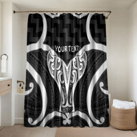 Aotearoa Atua Tangaroa Personalised Bathroom Set God Of The Sea Maori Whale Tail Black