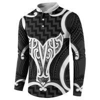 Aotearoa Atua Tangaroa Personalised Button Sweatshirt God Of The Sea Maori Whale Tail Black