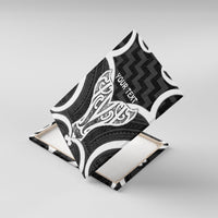 Aotearoa Atua Tangaroa Personalised Canvas Wall Art God Of The Sea Maori Whale Tail Black