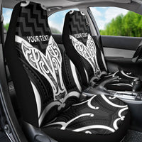 Aotearoa Atua Tangaroa Personalised Car Seat Cover God Of The Sea Maori Whale Tail Black