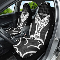 Aotearoa Atua Tangaroa Personalised Car Seat Cover God Of The Sea Maori Whale Tail Black