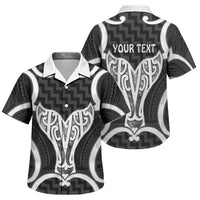 Aotearoa Atua Tangaroa Personalised Family Matching Off Shoulder Maxi Dress and Hawaiian Shirt God Of The Sea Maori Whale Tail Black