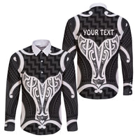 Aotearoa Atua Tangaroa Personalised Family Matching Puletasi and Hawaiian Shirt God Of The Sea Maori Whale Tail Black