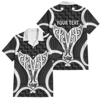 Aotearoa Atua Tangaroa Personalised Family Matching Tank Maxi Dress and Hawaiian Shirt God Of The Sea Maori Whale Tail Black