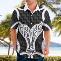 Aotearoa Atua Tangaroa Personalised Hawaiian Shirt God Of The Sea Maori Whale Tail Black