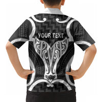 Aotearoa Atua Tangaroa Personalised Hawaiian Shirt God Of The Sea Maori Whale Tail Black