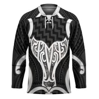 Aotearoa Atua Tangaroa Personalised Hockey Jersey God Of The Sea Maori Whale Tail Black