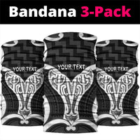 Aotearoa Atua Tangaroa Personalised Neck Gaiter God Of The Sea Maori Whale Tail Black