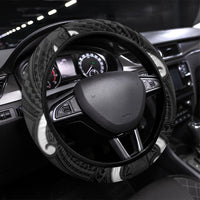 Aotearoa Atua Tangaroa Steering Wheel Cover God Of The Sea Maori Whale Tail Black