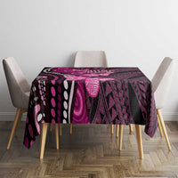 Think Pink Breast Cancer Awareness Tablecloth Butterfly Aboriginal Mix Polynesian Pattern