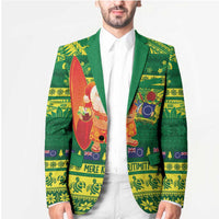 Cook Islands Christmas Blazer Surfing Santa Mere Kiritimiti - Polynesian Pride