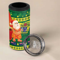 Cook Islands Christmas 4 in 1 Can Cooler Tumbler Surfing Santa Mere Kiritimiti LT14 - Polynesian Pride