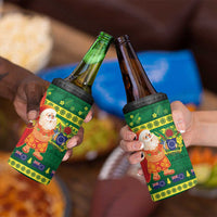 Cook Islands Christmas 4 in 1 Can Cooler Tumbler Surfing Santa Mere Kiritimiti LT14 - Polynesian Pride
