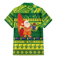 Cook Islands Christmas Family Matching Mermaid Dress and Hawaiian Shirt Surfing Santa Mere Kiritimiti - Polynesian Pride