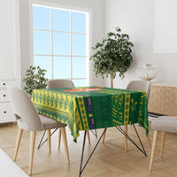 Cook Islands Christmas Tablecloth Surfing Santa Mere Kiritimiti - Polynesian Pride