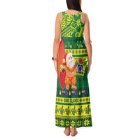 Cook Islands Christmas Tank Maxi Dress Surfing Santa Mere Kiritimiti - Polynesian Pride