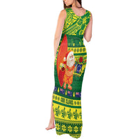 Cook Islands Christmas Tank Maxi Dress Surfing Santa Mere Kiritimiti - Polynesian Pride