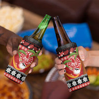 French Polynesia Christmas 4 in 1 Can Cooler Tumbler Tiare Chilling Santa Oaoa I teie Noera - Polynesian Pride