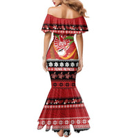 French Polynesia Christmas Mermaid Dress Tiare Chilling Santa Oaoa I teie Noera - Polynesian Pride