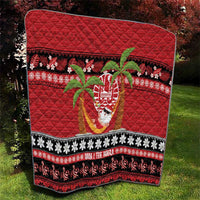 French Polynesia Christmas Quilt Tiare Chilling Santa Oaoa I teie Noera LT14 - Polynesian Pride