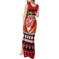French Polynesia Christmas Tank Maxi Dress Tiare Chilling Santa Oaoa I teie Noera - Polynesian Pride