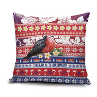 Kiribati Christmas Pillow Cover Frigatebird Santa Tekeraoi n te Kiritimati LT14 Red - Polynesian Pride