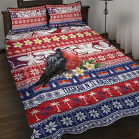 Kiribati Christmas Quilt Bed Set Frigatebird Santa Tekeraoi n te Kiritimati - Polynesian Pride