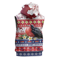 Kiribati Christmas Sleeveless Zip Hoodie Frigatebird Santa Tekeraoi n te Kiritimati - Polynesian Pride